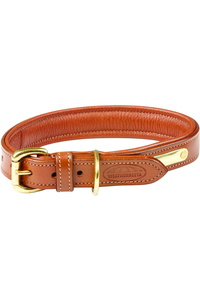 Weatherbeeta Padded Leather Dog Collar 1001696 - Tan