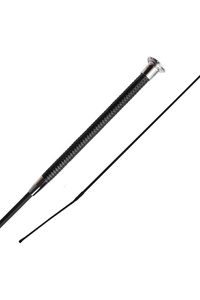 2023 Woof Wear Diamond 100cm Dressage Whip WH0015-BKSI-100 - Black / Silver