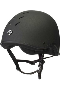 Charles Owen Young Rider Ventilated Jockey Riding Skull Black