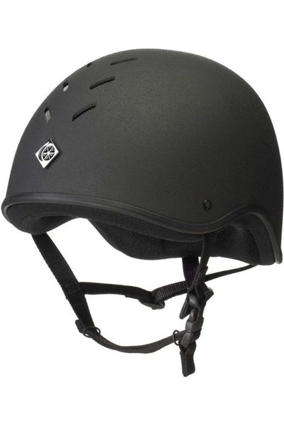 Charles Owen Young Rider Ventilated Jockey Riding Skull Black