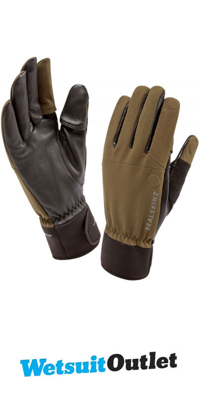 Sealskinz Waterproof Sporting Gloves in Olive & Black