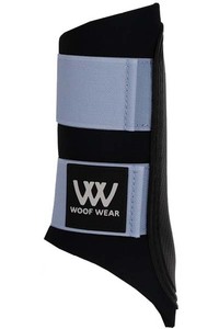 2023 Woof Wear Club Brushing Boots WB0003 - Black / Porcelain Blue