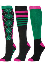 2022 Dublin 3 Pack Socks 1004094073 - Emerald Argyle
