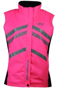 Weatherbeeta Unisex Reflective Lightweight Waterproof Vest Hi Vis Pink 1005268