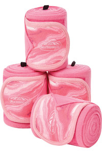 2022 Weatherbeeta Marble Fleece 3.5m Bandage 4 Pack 1008706 - Pink Swirl