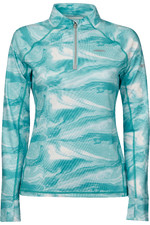 2022 Weatherbeeta Womens Ruby Printed Long Sleeve Top 1009342023 - Turquoise Swirl