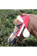 2022 Hy Equestrian Christmas Santa Horse Hat 15661 - Red / Wihte