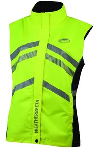 Weatherbeeta Reflective Lightweight Waterproof Vest Hi Vis Yellow 1005268