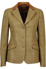 2021 Dublin Girls Albany Tweed Suede Collar Tailored Jacket 100176500 - Brown