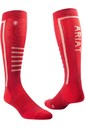 2022 Ariat Ariattek Slimline Performance Socks 10040212 - Red / Punch