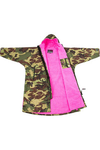 2023 Dryrobe Vorauszahlung Lang rmel ndern Kleid V3 DR104V3 - Tarnung / Pink