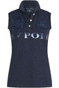 2023 HV Polo Womens Favouritas Sleeveless Polo Shirt 403093416 - Navy Metallic