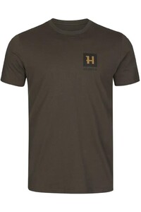 2024 Harkila Mens Gorm Short Sleeve T-Shirt 16010714403 - Shadow Brown