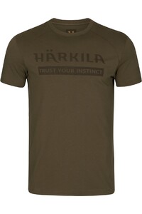 2024 Harkila Mens Logo Short Sleeve T-Shirt 1050400290014 - Willow Green