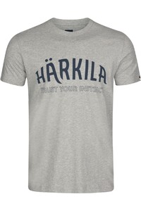 2024 Harkila Mens Modi Melange Short Sleeve T - Shirt 1054600540014 - Light Grey Melange