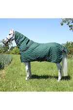 2022 Hy Equestrian DefenceX 100 Stable Rug w /  Detachable Neck Cover 29391 - Green