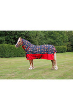 2021 Hy Equestrian StormX Original 200 Combi Turnout Rug  Thelwell Collection 2979 - Navy / Red Print
