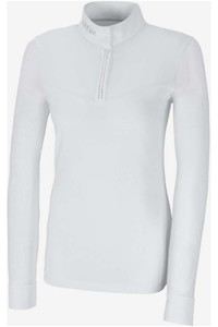 2022 Pikeur Womens Elonie Long Sleeve Competition Shirt 131100 241 010 - White