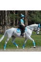 2022 Weatherbeeta Pony Prime Marble Jump Shaped Saddle Pad 1008705007 - Blue / Orange Swirl
