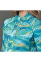 2022 Weatherbeeta Womens Ruby Printed Long Sleeve Top 1009342016 - Blue / Orange Swirl