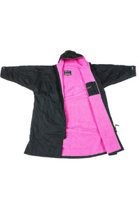 2021 Dryrobe Advance Long Sleeve Premium Outdoor Change Robe LSDABB - Black / Pink