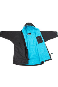 2021 Dryrobe Advance Kids Long Sleeve Premium Outdoor Change Robe LSDABB - Black / Blue