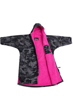 2021 Dryrobe Advance Long Sleeve Premium Outdoor Change Robe LSDABB - Black Camo / Pink