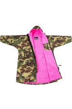 2021 Dryrobe Advance Long Sleeve Premium Outdoor Change Robe LSDABB - Camo / Pink