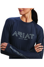2022 Ariat Womens Lumina Long Sleeve Top 10041256 - Ebony