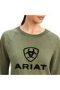 2022 Ariat Womens Benicia Sweatshirt 10041316 - Four Leaf Clover