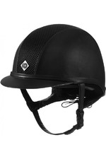 Charles Owen AYR8 Plus Leather Look Helmet Black