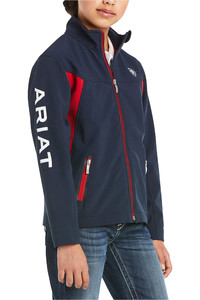Ariat Childrens New Team Softshell Jacket - Navy