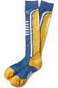 Ariat Unisex Ariattek Slimline Perfromance Socks - Blue / Yellow