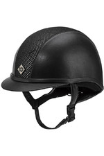 Charles Owen AYR8 Plus Leather Look Helmet Black