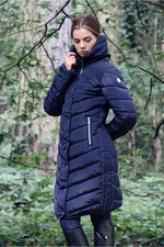Coldstream Womens Kimmerston Long Quilted Coat - Navy