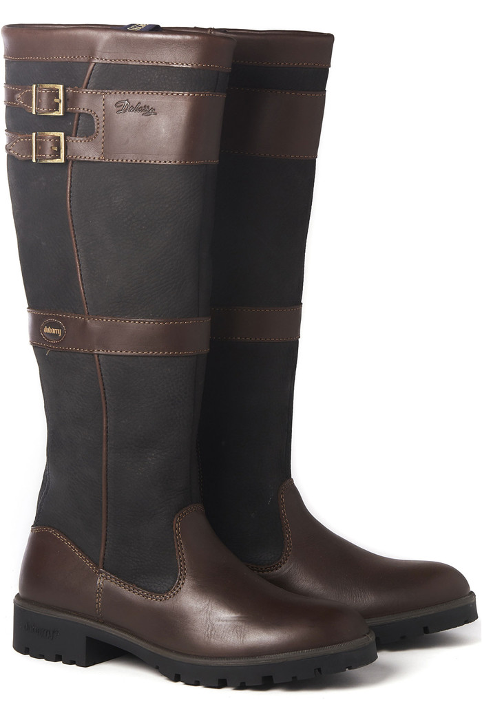 Dubarry Womens Longford Leather Boot - Black & Brown | The Drillshed