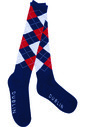 Dublin Argyle Socks 1002394001 - Navy / Red / White