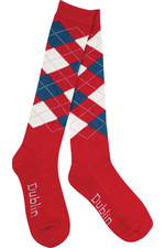 Dublin Argyle Socks 310036 - Red / Navy / White