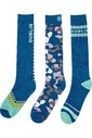 Dublin Womens Socks 3 Pack 1004094005 - Blue Lagoon