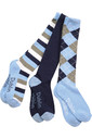 Dublin Womens Socks 3 Pack 301009 - Navy / Sky