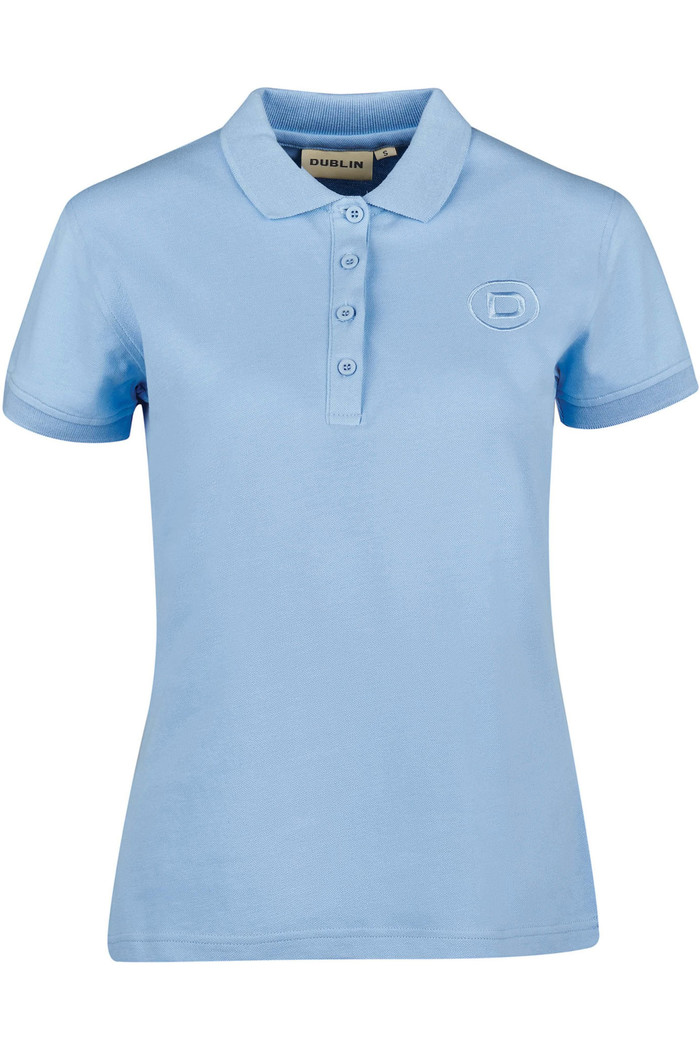 Dublin Womens Ara Short Sleeve Polo T-Shirt Powder Blue - 81294 ...