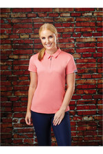Dublin Womens Columba Short Sleeve Tech Polo Shirt Pink