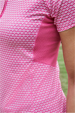 Dublin Womens Kylee Printed Short Sleeve Top - Carmine Pink