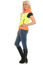 2022 Equisafety Charlotte Dujardin Hi Vis Multi Coloured Riding Gilet CD-MCG - Yellow / Orange