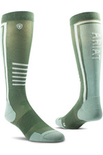 2022 Ariat Ariattek Slimline Performance Socks 10041196 - Four Leaf Clover / Hedge Green