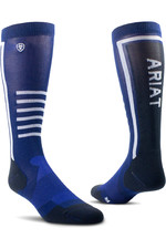 2022 Ariat Ariattek Slimline Performance Socks 10041197 - Estate Blue / Black