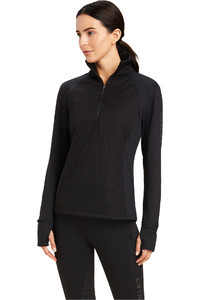 2022 Ariat Womens Venture 1/2 Zip Sweatshirt 10041395 - Black