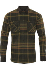 2021 Harkila Mens Pajala Shirt 140102038 - Green / Brown