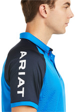 Ariat Mens Team 3.0 Short Sleeve Polo Imperial Blue 10035308