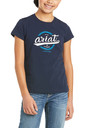 Ariat Youth Authentic Logo Short Sleeve T-Shirt Navy 10035271